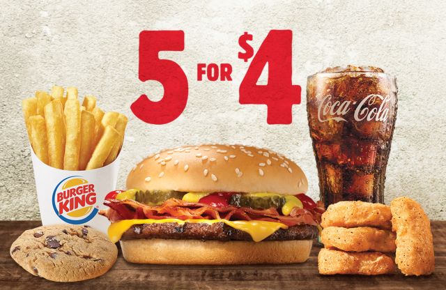 Burger King 5 for $4
