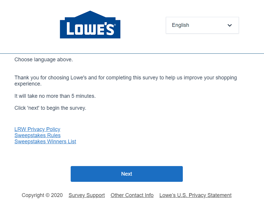 www.Lowes.com/Survey - Win $500 - Lowes Customer Satisfaction Survey