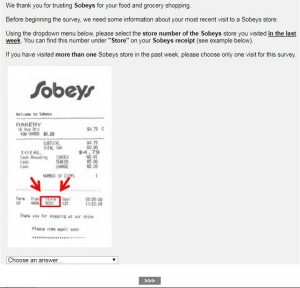 www.Sobeys.com/mysobeys - Win $500 - Take Customer Survey